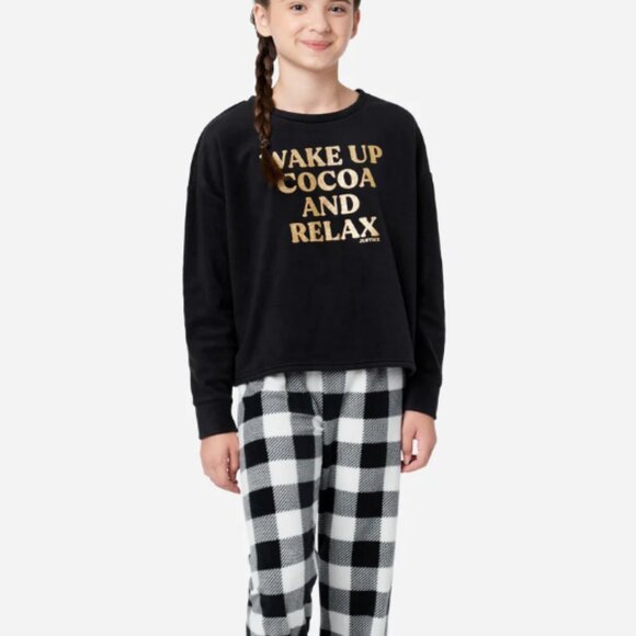 Justice Girls' Velour Fleece Pajamas 2-Piece Set - Picture 2 of 5